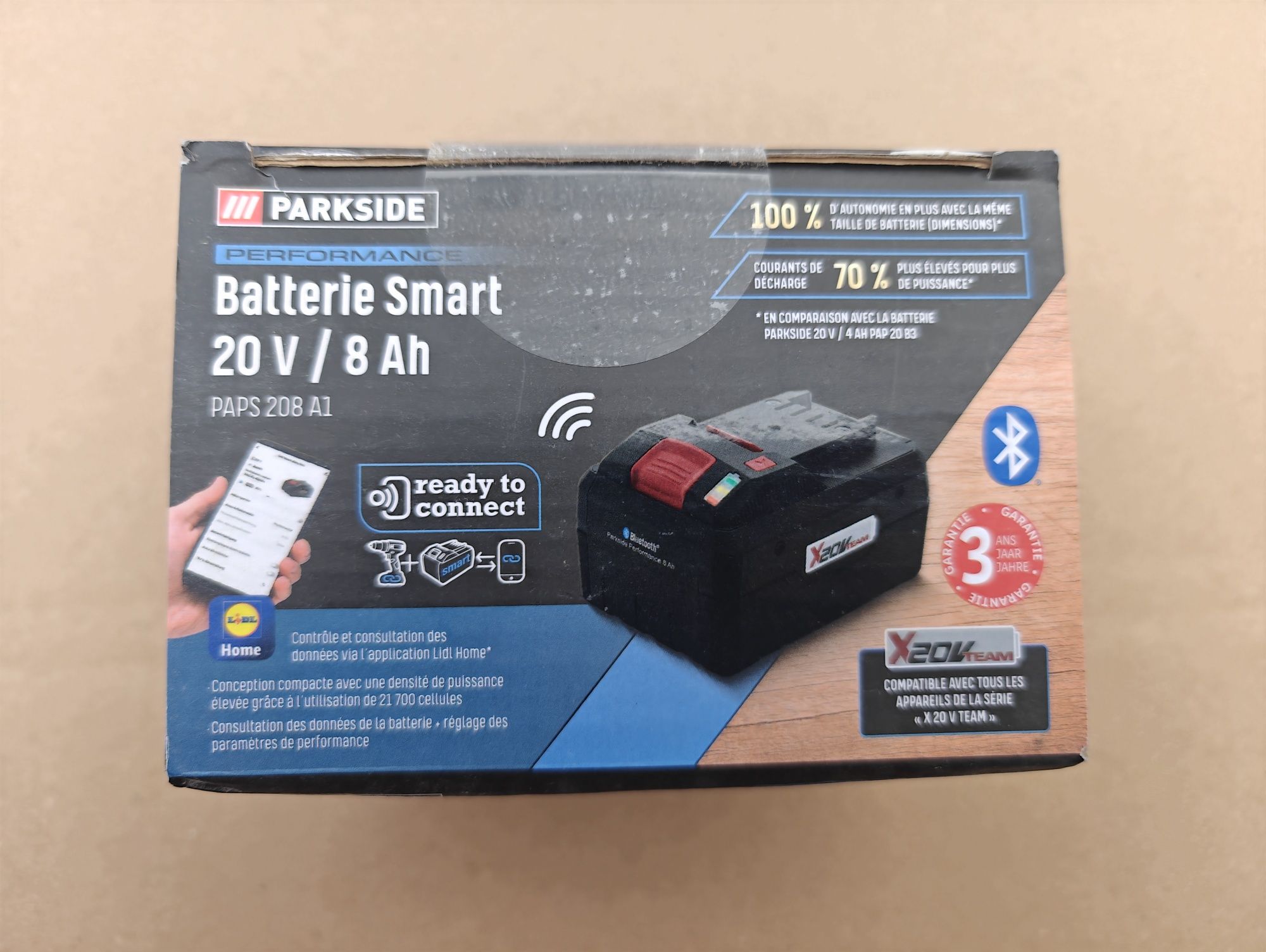 Acumulator Parkside 8 ah Smart baterie inteligent 20v x20v
