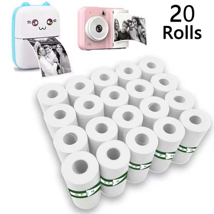 Комплект 20 самозалепващи термо ролки за мини принтери