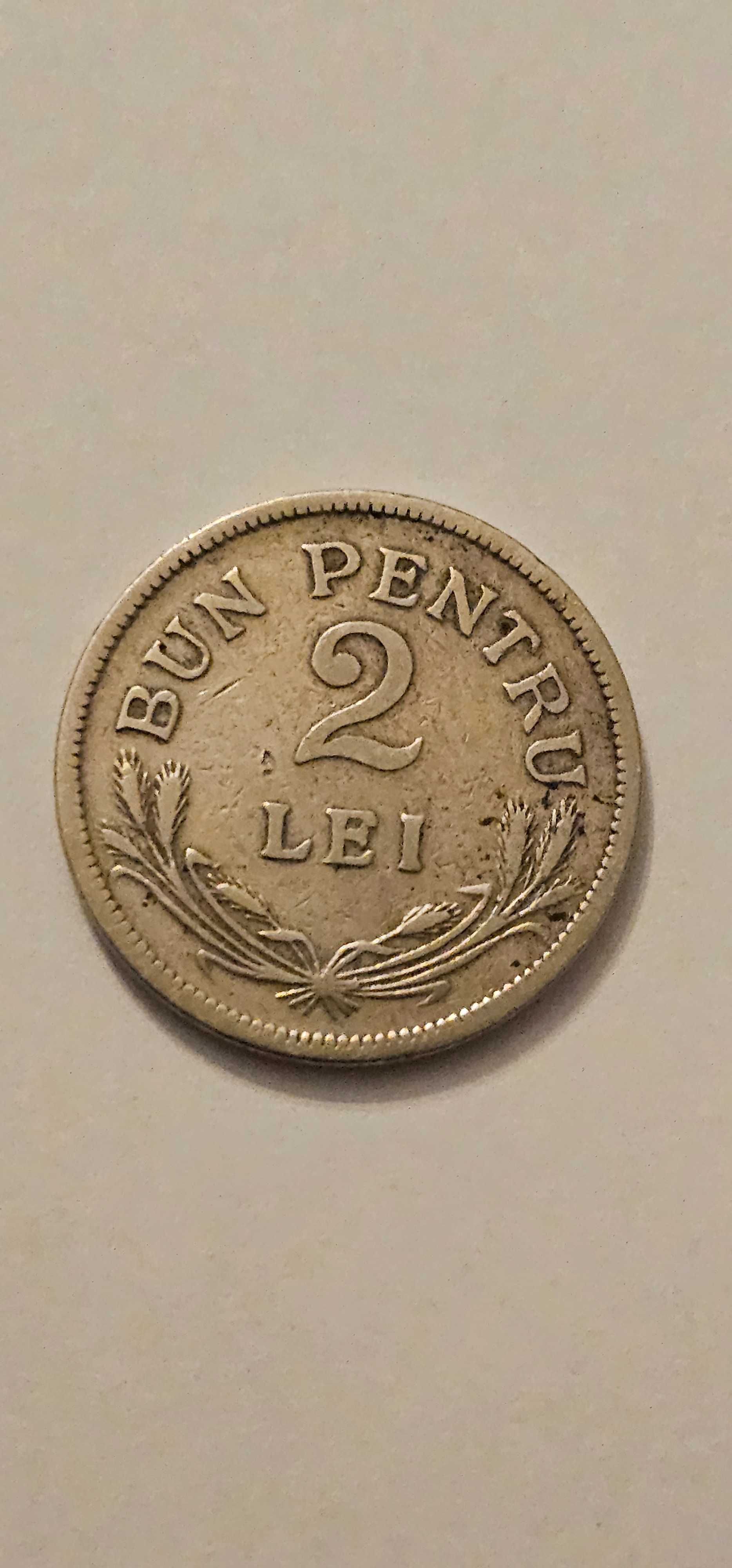 Moneda 2 Lei 1924 - Romania