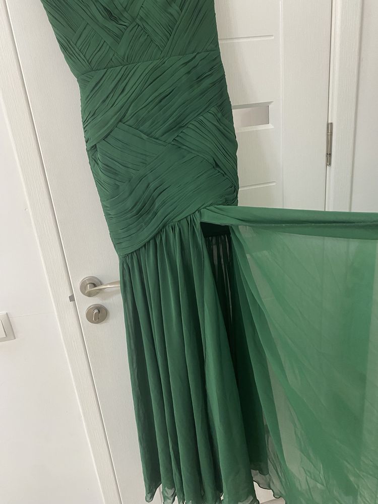 Rochie verde din voal