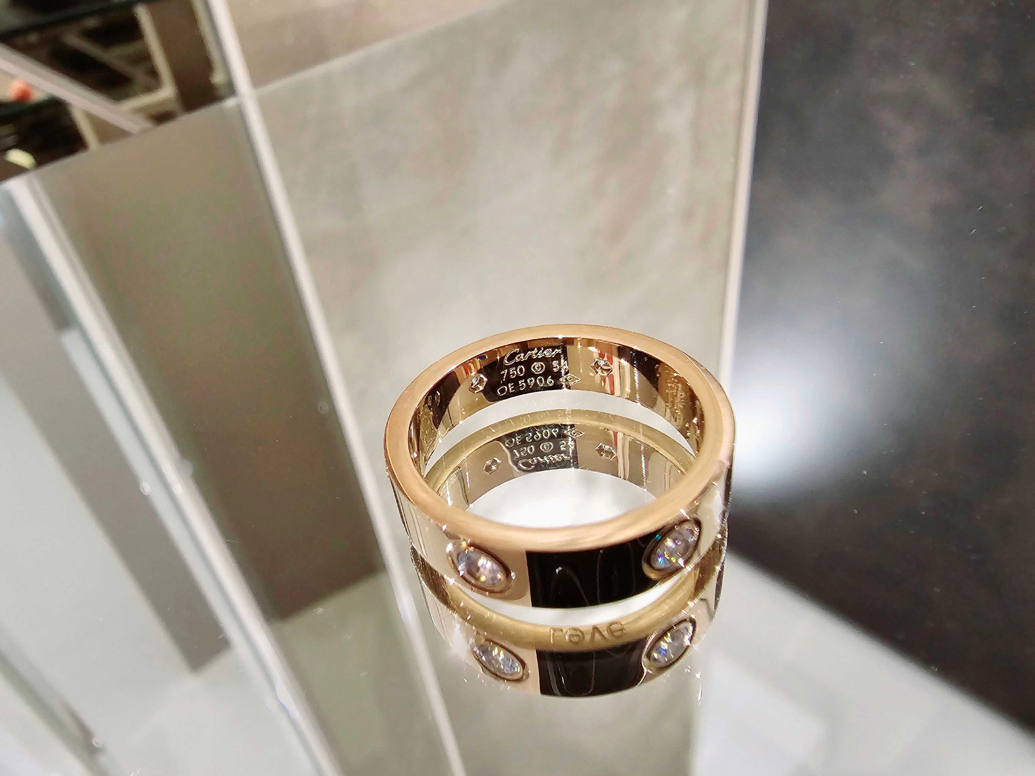 CARTIER Love Rose Gold 6 Diamonds Classic Model Пръстен