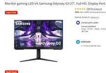 Monitor LED Samsung Gaming Odyssey G32A
27 inch FHD VA 1 ms 165 Hz