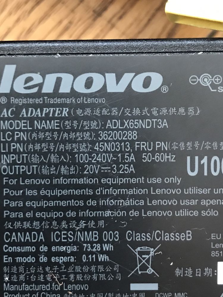 Lenovo 20V - 3,25A și Acer 19V - 2,37A