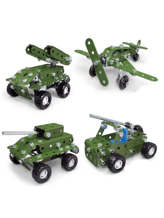 Конструктор "Военная техника 4 в 1", 166 деталей