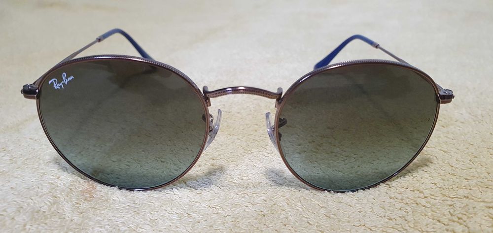 Ochelari de soare  Rayban 3447 900396, Metal, 50-21-145, Maro/Albastru