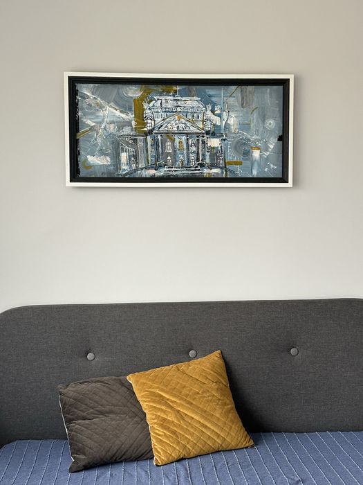 Картина на Народния Театър масло