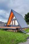Cabane tip A din lemn.