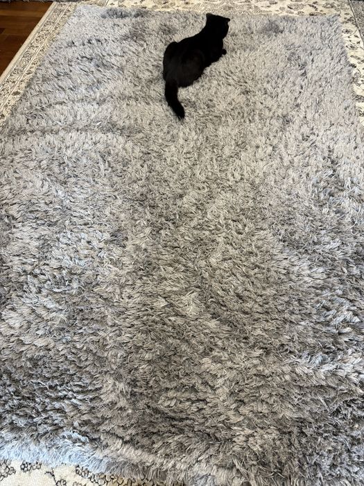 Ковер Шагги  в сером цвете с высоким ворсом!  Создаст тепло и уют!