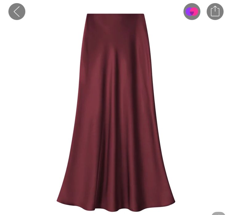 Атласная юбка, бордовая, очень классная, мне по размеру не подошла(