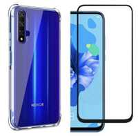 Huawei Nova 5T - Husa Silicon Ramforsata si Folie Sticla