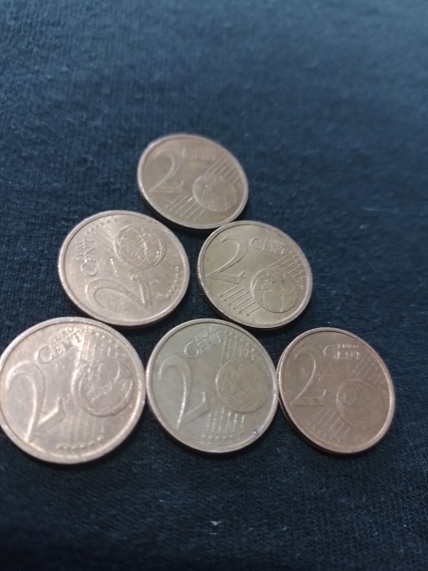 Monede 2 euro centi.1 000 lei .