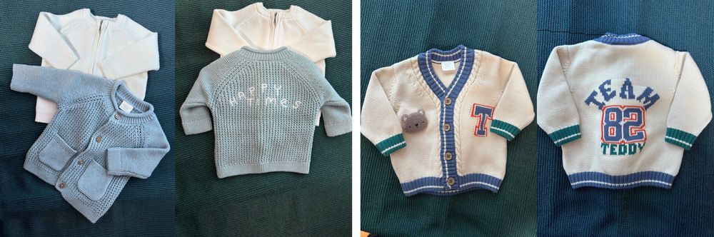 Голям лот дрешки за бебе Next, H&M, Benetton и подарък - 3-6 месеца