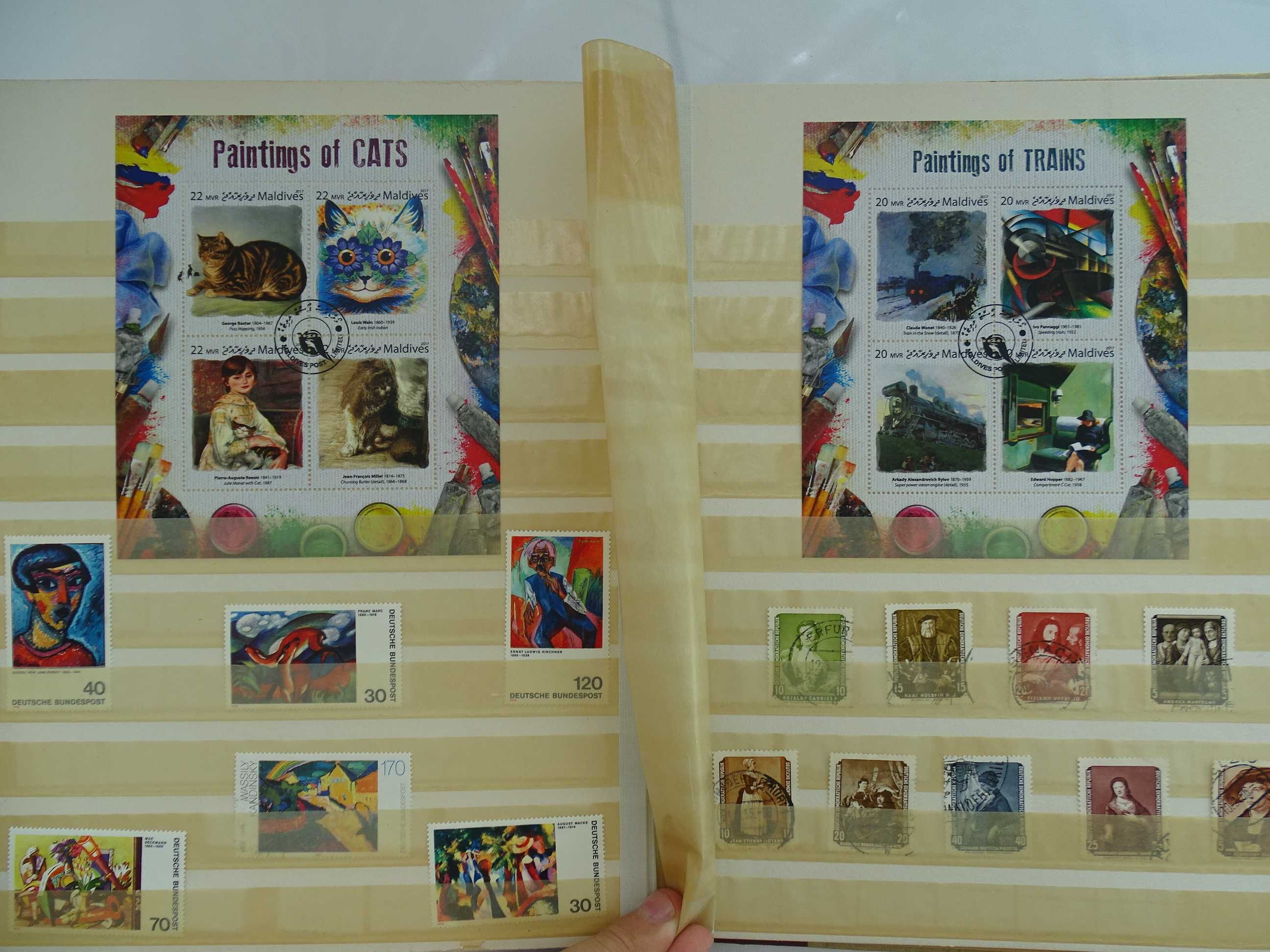 Clasor cu timbre tematice Pictura (Lot 78)