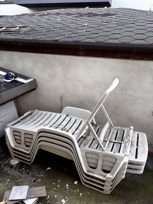 Пластмасов шезлонг за плаж/басейн/градина