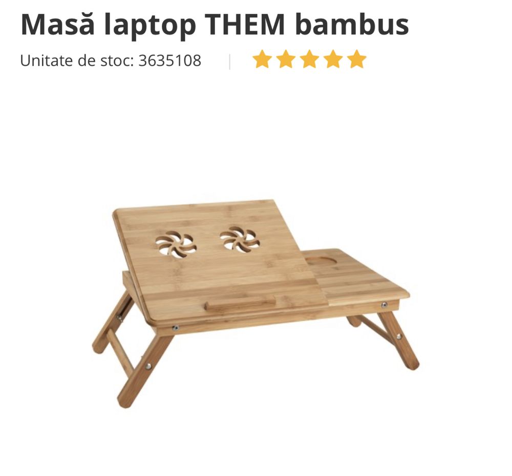 Masa laptop din bambus nou!