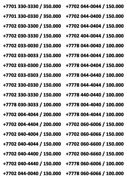 Продажа красивых номеров