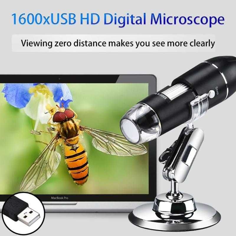 Оригинальный USB Микроскоп электронный 1600Х увелечения Mikraskop F.HD
