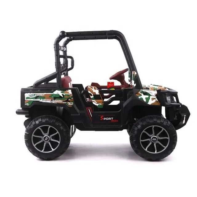 UTV electric copii 2-7 ani Super-Carrier cu 2 locuri 4x4 Roti Moi Camo