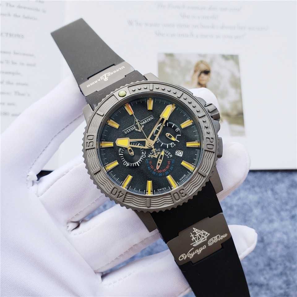 Ulysse Nardin Marine Black Sea Ceas cu cuarț pentru bărbați