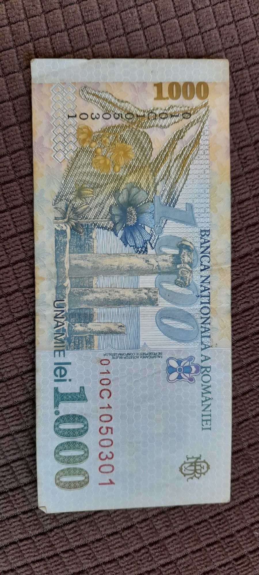 Bancnota 1000 lei din 1998 cu Mihai Eminescu