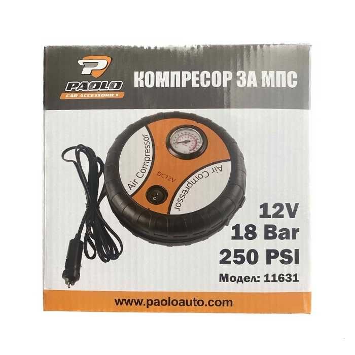 Компресор за помпене на гуми 12V