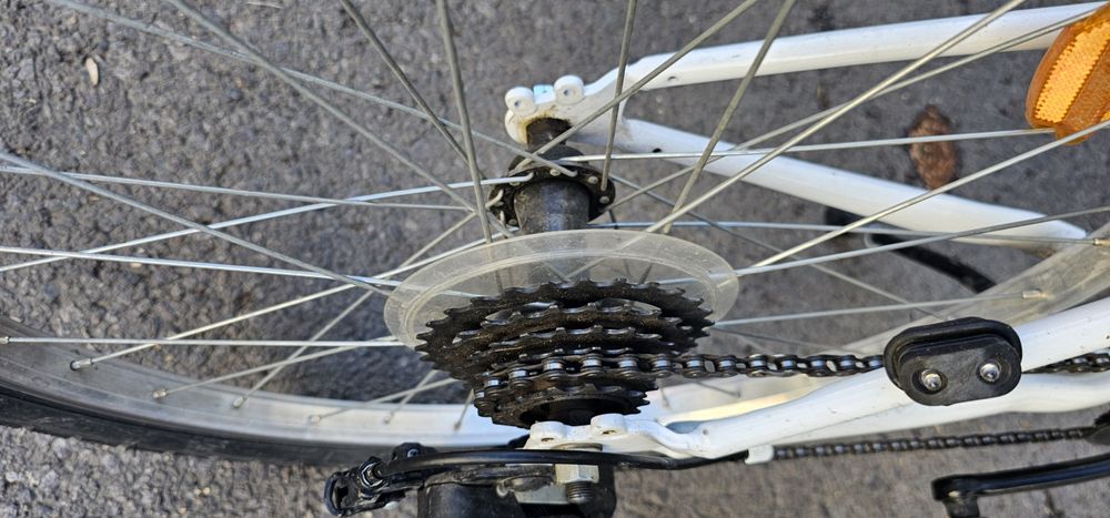 Bicicleta 24 BTWIN original 100 alb 135-150 cm