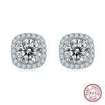 Cercei Diamant Moissanite 0.5ct Argint 925.