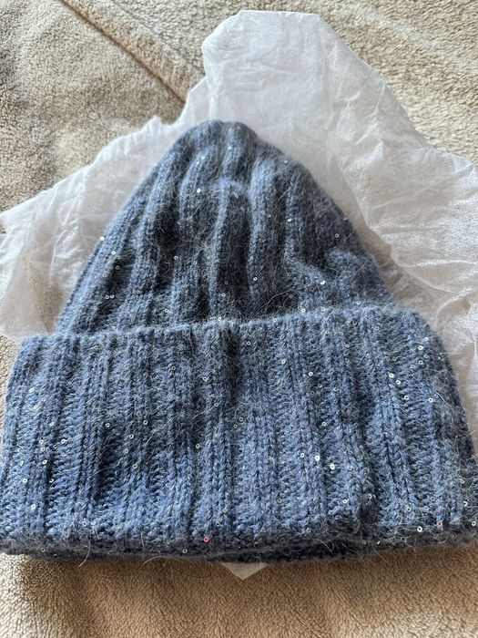 Шапка пуховая теплая