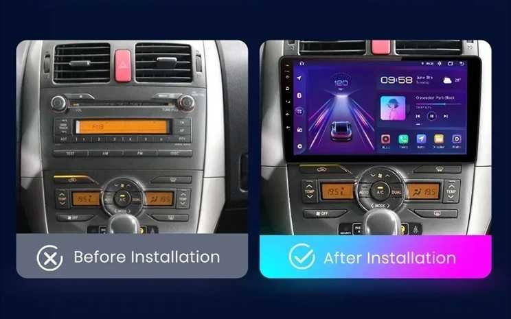 Мултимедия 10" за TOYOTA AURIS E150 Android 14 CARPLAY RDS DSP GPS