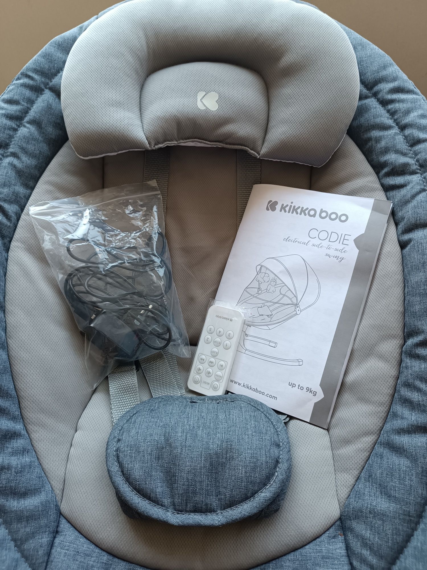 Електрическа люлка KikkaBoo - Codie, Dark grey