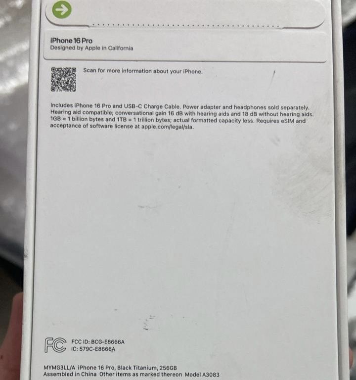 Айфоны 16 про 256
