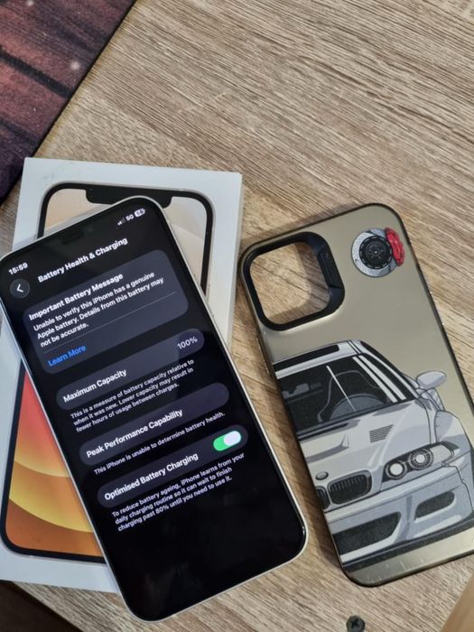 iPhone 12 128GB White – Като нов, 100% батерия, 450 лв