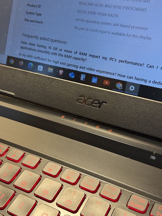 Acer Nitro 5 - RTX 3050 - Ryzen - N20C1 Laptop gaming - Full box