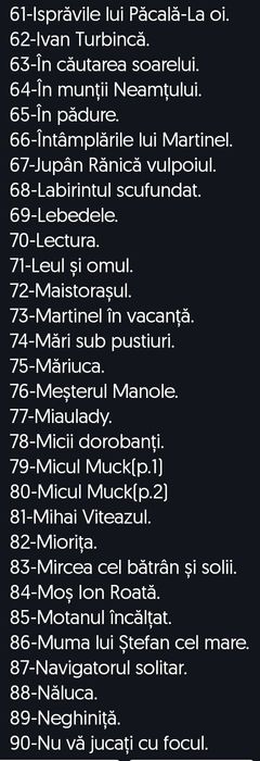 Vând/Schimb diafilme cu povești.Stare F.B.-40 lei/B.-30 lei/S.-15 lei.