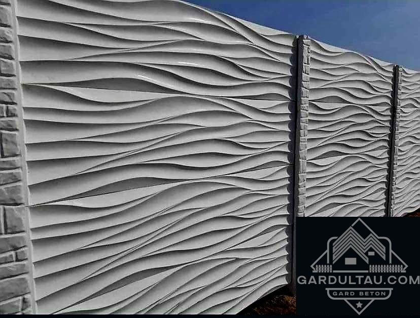 Garduri din placi de beton stalpi beton placi de gard Model Saturn