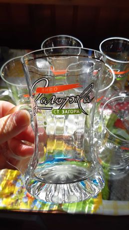 Автентични чаши за бира Загорка големи 8 броя