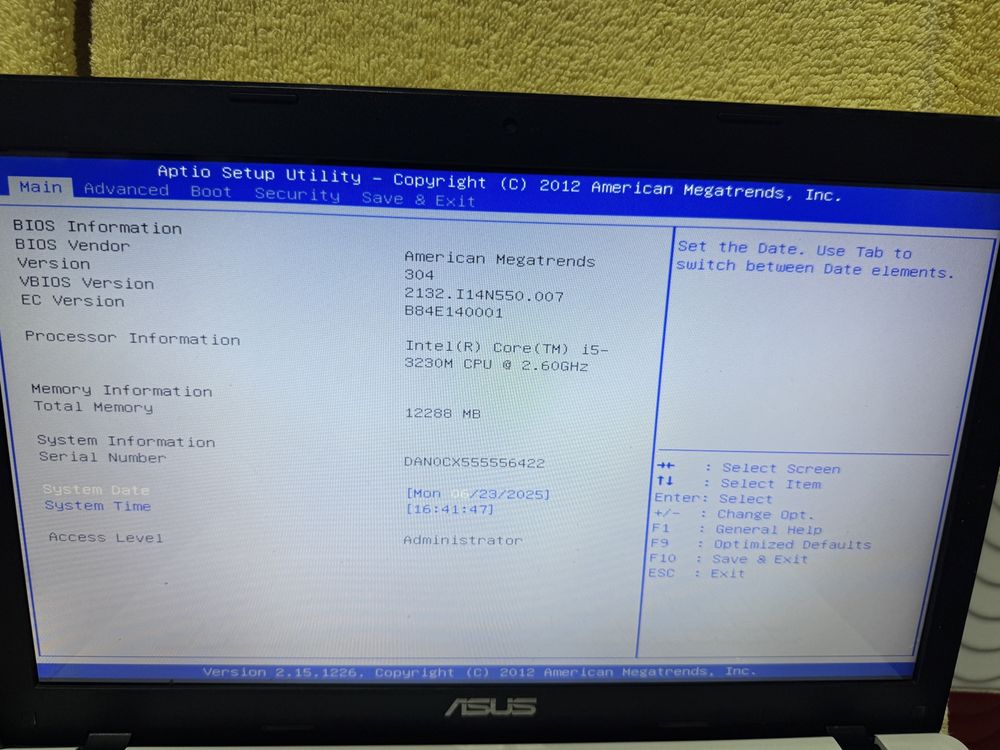 Laptop Asus X75V, Intel Core I5 3230M 2.60GHz, 12GB RAM
