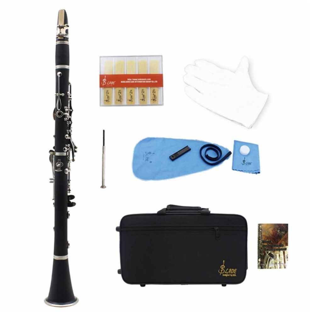 Clarinet Profesional Slade system 17 clape 6 inele nichelate cutie