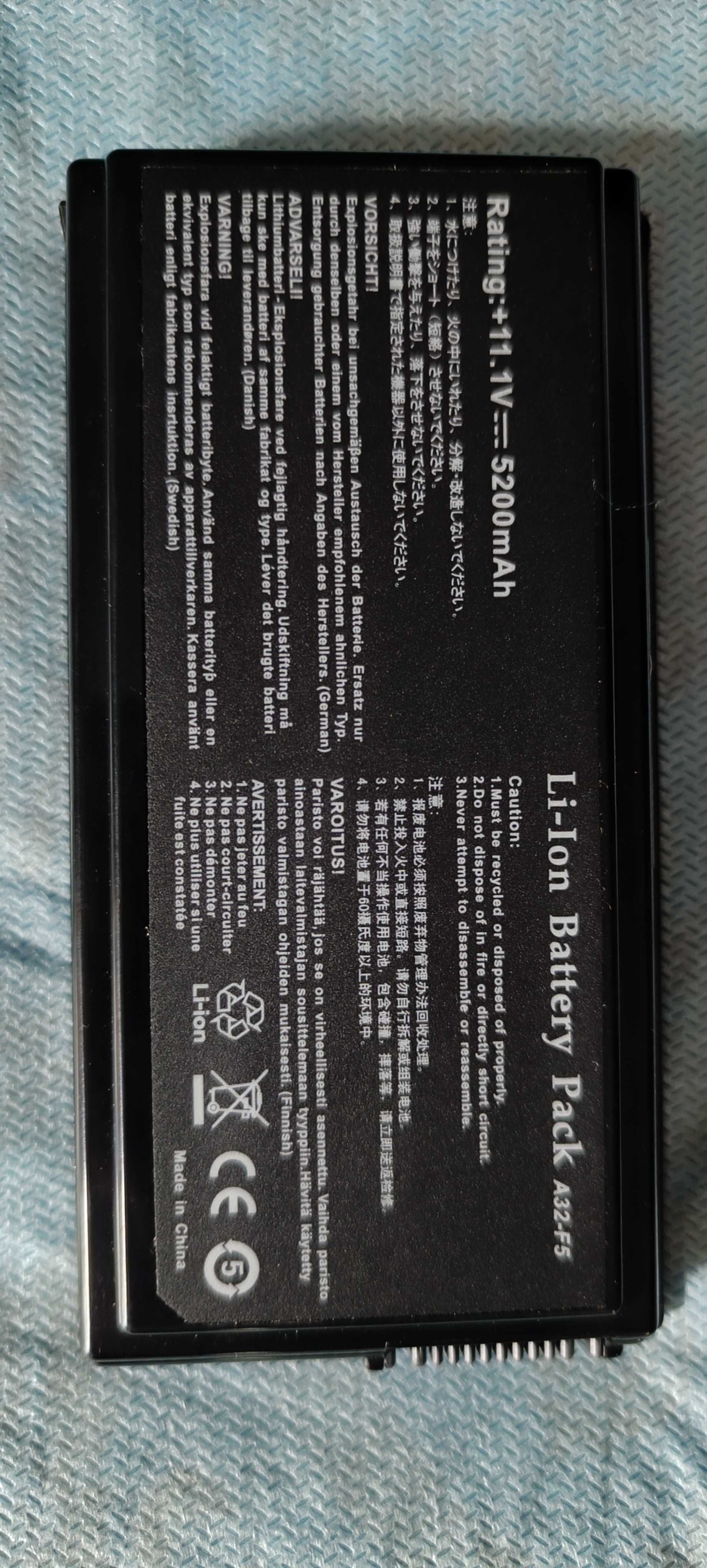 Продаю аккомулятор для ноубука ASUS.А32-F5.Ёмкость 5200 ман.Напря 11.4