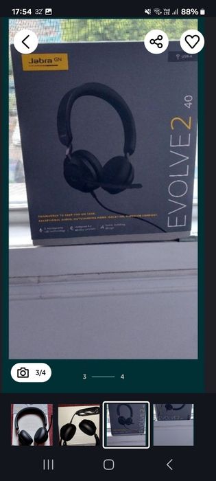 Căști profesionale jabra evolve 2 40 noi