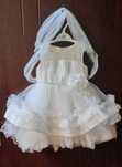 Rochie de petrecere fetite, fara maneci, alb