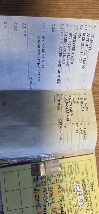 Mercedes Benz sprinter 2.7 diesel N1 punte dublă.PREȚ FIXXX.