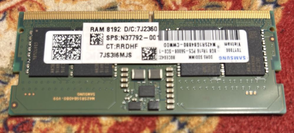 ОЗУ для ноутбука samsung DDR5 16 GB (2x8) 5600 mhz SODIMM