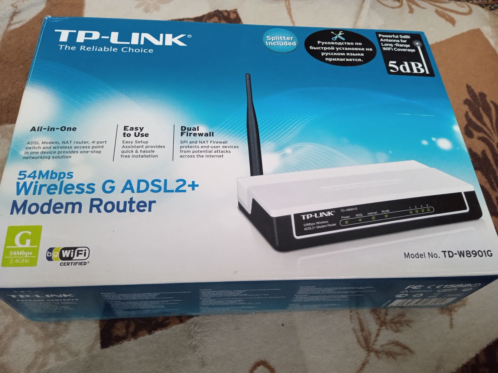 Продам новый роутер Tp-Link wi-fi model TD-W8901G