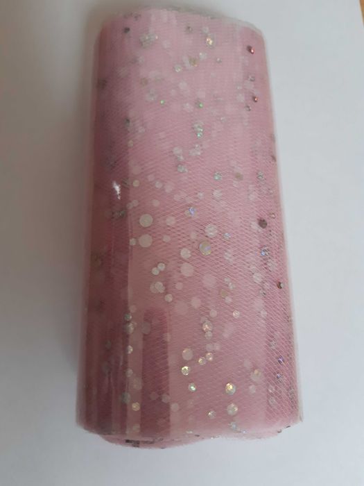 Tull roz pal cu sclipici