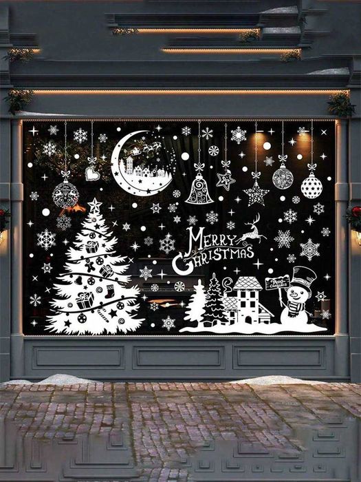 Оформление окон и помещений на Новый год