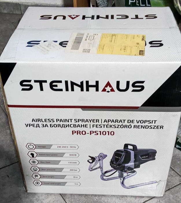 Неразопакована помпа за безвъздушно боядисване Steinhaus PRO-PS1010
