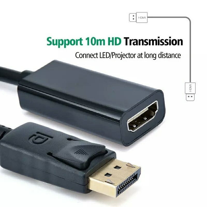 Переходник DisplayPort (DP) на HDMI. Качественный. Алматы