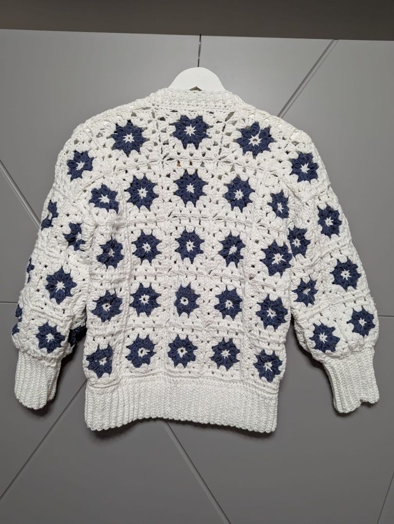 Cardigan croșetat manual - model Granny Squares