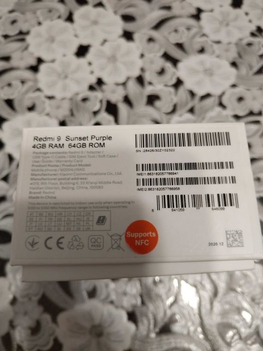 Телефон Redmi 9 4 GB RAM и 64 GB ROM